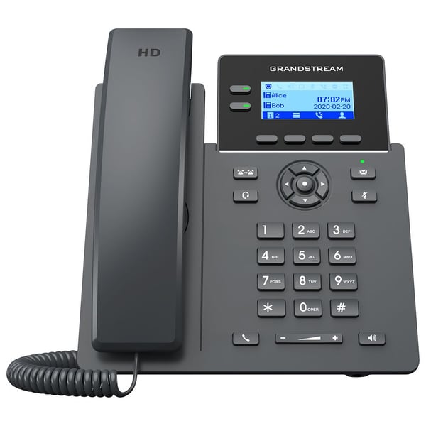 Grandstream GRP2602W - VoIP-telefon - IEEE 802.11a/b/g/n/ac (Wi-Fi) - 5-veis anropskapasitet - SIP, RTCP, RTP, SRTP, RTCP-XR - 2 linjer