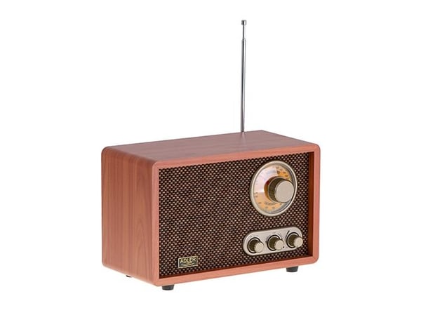 Adler AD 1171 retro-radio AM/FM 10 W Bluetooth, ruskea