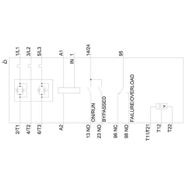 Siemens 3RW4037-1TB05 3RW40371TB05 Pehmokäynnistysyksikkö Moottorin nimellisvirta 400 V:lla 30 kW 600 V Nimellisvirta 63 A