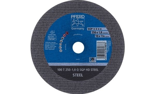 PFERD Stationary cut-off wheels SGP HD STEEL, Stål, 20 stykker
