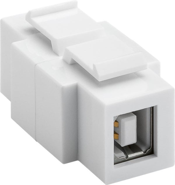 Goobay 79930 - Litteä - Valkoinen - USB A - USB B - Naaras - Naaras (79930)