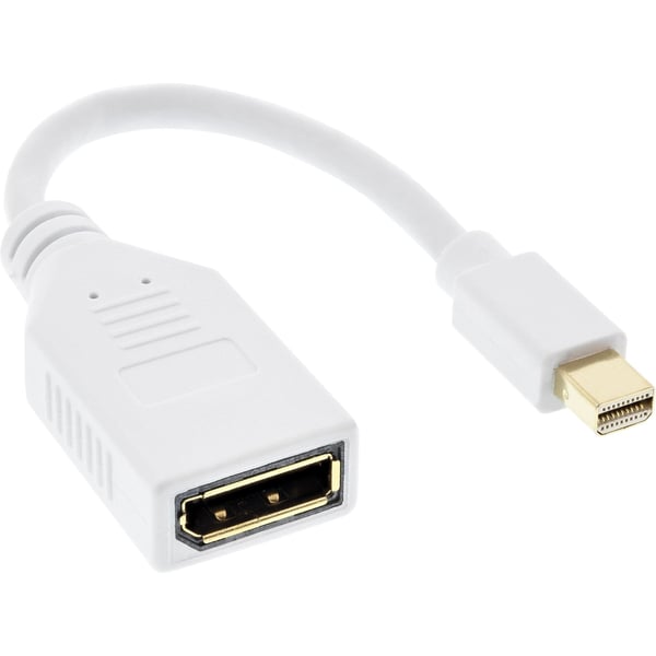 InLine 17150W, 0,15 m, DisplayPort, Mini DisplayPort, Hunkjønn, Hankjønn, Svart