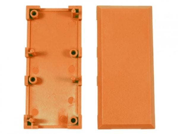 ALLNET BrickRknowledge-muovialusta 2x1 oranssi ylä- ja alapuoli 10-pack 10 kpl
