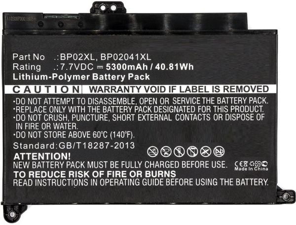 CoreParts - Batteri til bærbar PC - litiumpolymer - 5300 mAh - 40.8 Wh - svart - for HP Pavilion Laptop 15