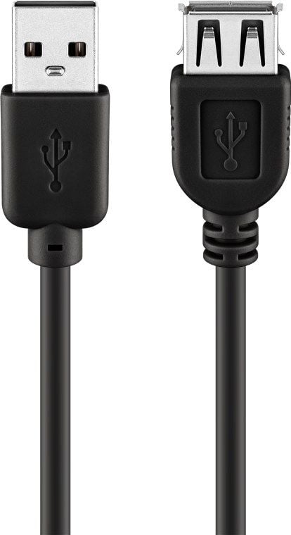 Goobay 68903, 1,8 m, USB A, USB A, USB 2.0, Svart