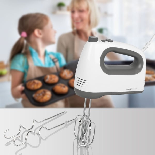 Clatronic HM 3775 - Håndmikser - 400 W - hvit/grå
