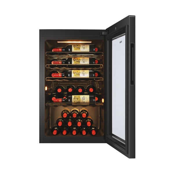 Haier Wine Bank 50 Series 3 HWS49GAE, Vin kjøleskap, Frittstående, 49 flasker, F, Svart, Svart