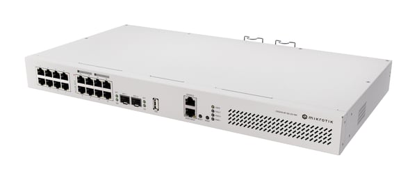 Mikrotik CRS418-8P-8G-2S+RM Cloud Router/Sw, L2/L3, Gigabit Ethernet (10/100/1000), Strøm over Ethernet (PoE), Stativ-montering, 1U