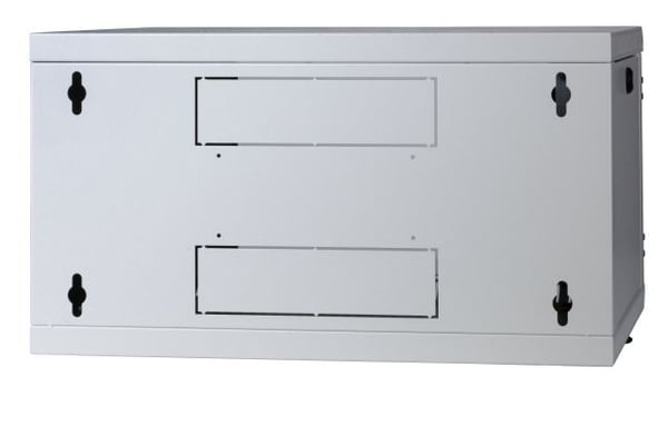 EFB Elektronik 691706VGR.40, Veggmonterbar hylle, 6U, 50 kg, Nøkkellås, Grå