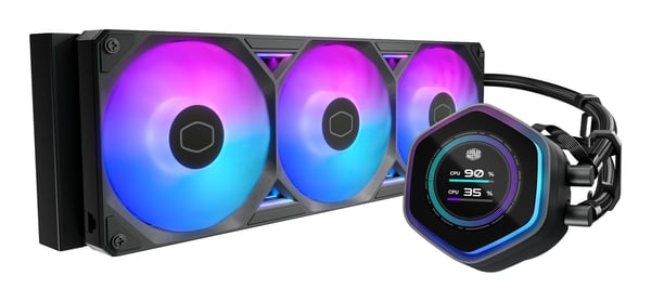 Cooler Master MasterLiquid 360 Atmos II LCD - Kylsystem med vätska till processorn - Elementstorlek: 360 mm - (för: LGA1851, LGA1700, LGA1200, LGA1...
