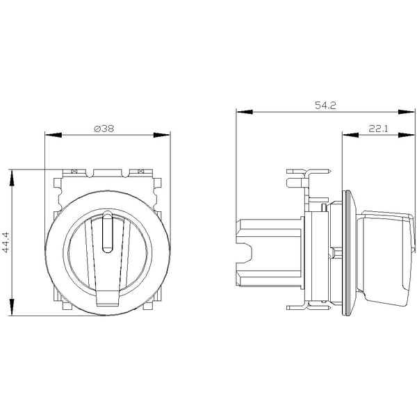 Siemens 3SU1062-2DL60-0AA0 Kiertokosketin Kiristyslaite Valkoinen 2 x 45° 1 kpl
