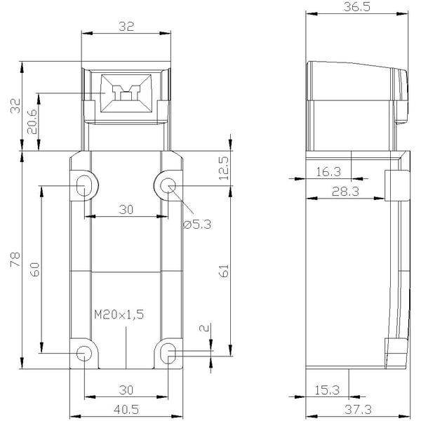Siemens 3SE51120QV101AA7 3SE5112-0QV10-1AA7 Turvarajakytkin 6 A IP66, IP67 1 kpl 1 kpl