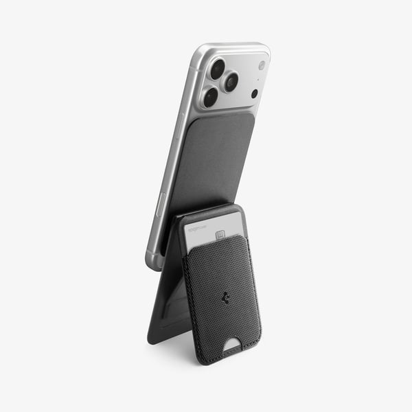 Spigen Slim Fold (Mag Fit) S314-3, Kortinpidin, musta, PU nahka, Apple, 1 kpl