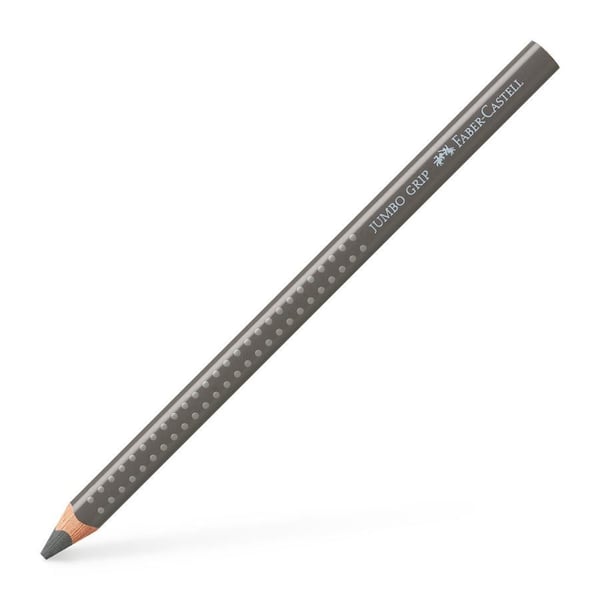 Fargeblyant, Faber-Castell Grip, JUMBO, grå, trekantet - (12 stk.)