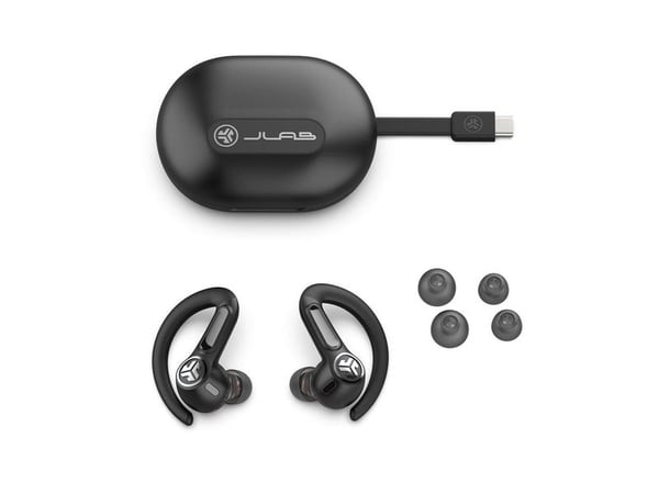 JLab Epic Sport ANC 3 -nappikuulokkeet, täysin langattomat, Bluetooth, musta