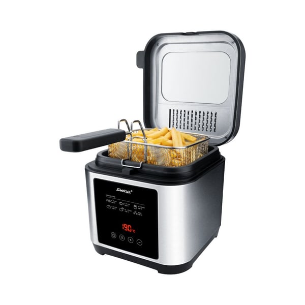 Steba DF 150, Rasvakeitin, 2,5 L, 0,8 kg, 190 °C, Yksi, Musta, Ruostumaton teräs