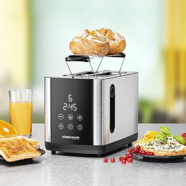 Rommelsbacher TO 850 leivänpaahdin 2 viipaleen 800 W ruostumaton teräs/musta