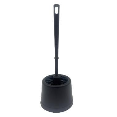 Toiletbørste Basic 38cm Plast med Rund skål Sort,1 stk