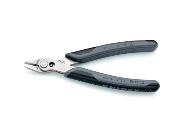 Knipex Super Knips XL ESD, Diagonal tang, 1,23 cm, 9,2 mm, 2,1 mm, 9,2 mm, Beskyttelse mot elektrostatisk utladning (ESD)