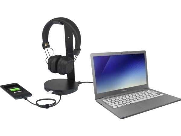 Renkforce hodetelefonstativ (3x USB 3.0, 3,5 mm phono) (RF-4284834)