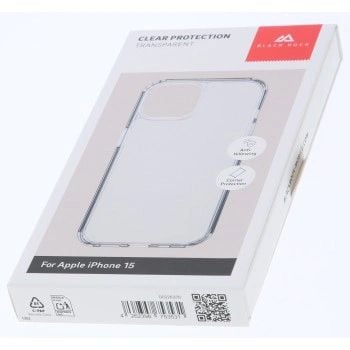 Black Rock 226370, Suojus, Apple, iPhone 15, 15,5 cm (6.1"), Läpinäkyvä