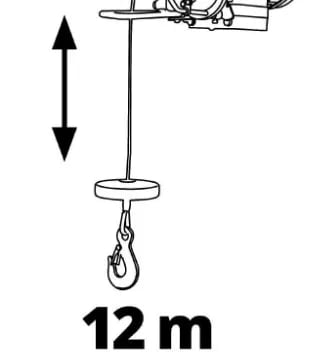 Einhell TC-EH 250 elektrisk talje 500 W 12 m 125 kg