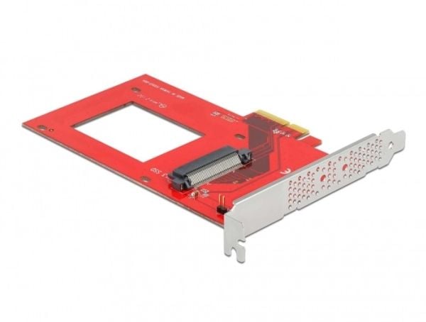 DeLOCK 90071, PCIe, U.3, Mies, Punainen, Hopea, PC, Kiina