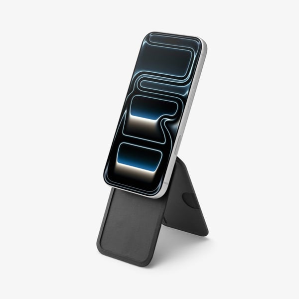 Spigen Slim Fold (Mag Fit) S314-2, Kortinpidin, musta, PU nahka, Apple, 1 kpl