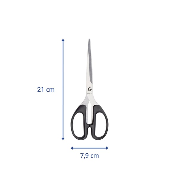 MAUL 7660890, Aikuinen, Suora leikkuu, Yksi, Musta, Ruostumaton teräs, Muovi
