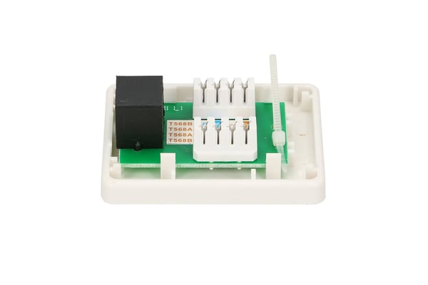 Extralink | Pinta-asennettava pistorasia | 1x RJ45 CAT5E UTP