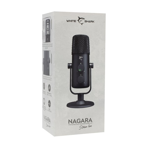 White Shark NAGARA, Studiomikrofon, 20 - 20000 Hz, 16 bit, 48 kHz, -35 mV/Pa, 70 dB