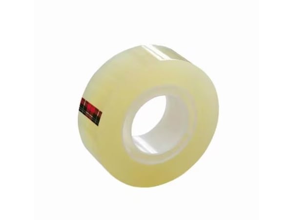 3M Scotch selvklebende film 550, gjennomsiktig, 19 mm x 33 m kjernediameter: 25 mm, høy limstyrke (5501933)
