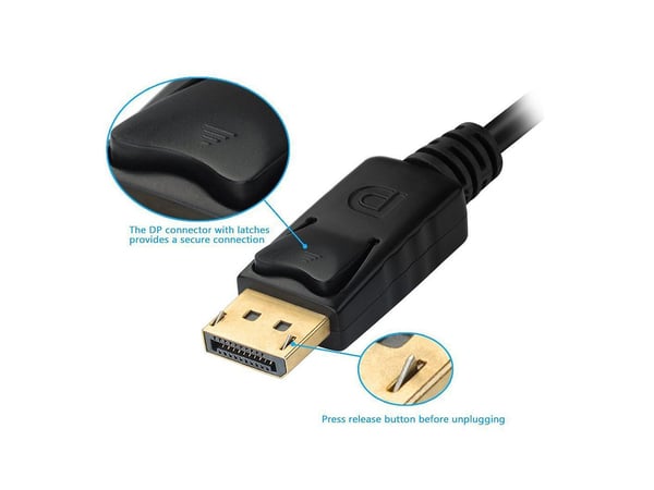 Equip 133441, 0,24 m, DisplayPort, DVI-D + VGA (D-Sub) + HDMI, Hankjønn, Hunkjønn, Rett