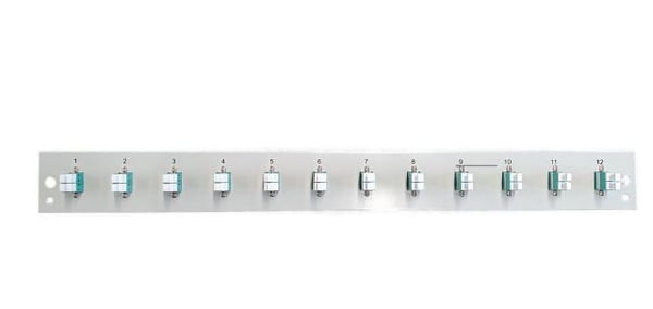 EFB Elektronik SB-FP-12SC-S-OS2, Etulevy, Telinekiinnitys, 1U, Harmaa, Metalli, 432 mm