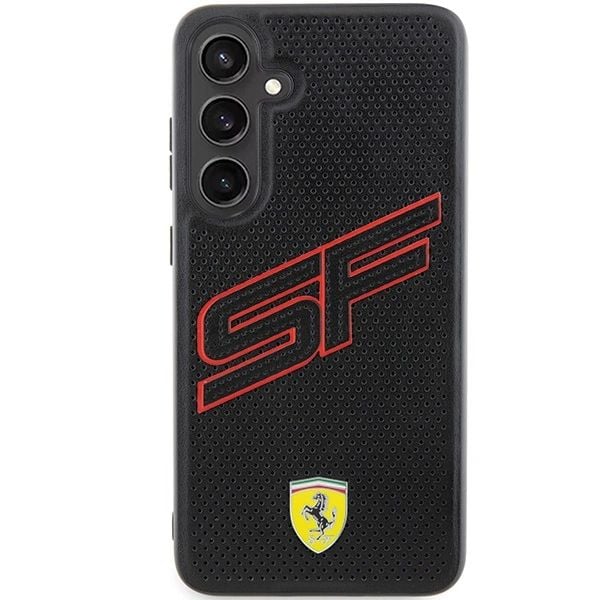 Samsung Galaxy S24+ Ferrari-deksel Big SF Perforated (FEHCS24MPINK) svart farge