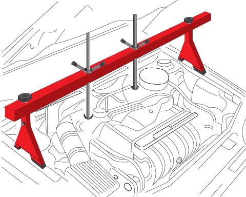 Yato YT-55568, Løfteadapter, 500 kg, Sort, Rød, 1500 mm, 12 kg