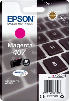 Epson 407 - 20.3 ml - L-storlek - magenta - original - bläckpatron - för WorkForce Pro WF-4745, WF-4745DTWF