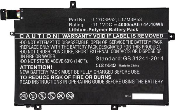 CoreParts MBXLE-BA0130 - Akku - Lenovo - 20LS0015UK - 20LS0016MH - 20LS001WAU - 20LSS09C00 - ThinkPad L480 - ThinkPad L (MBXLE-BA0130)