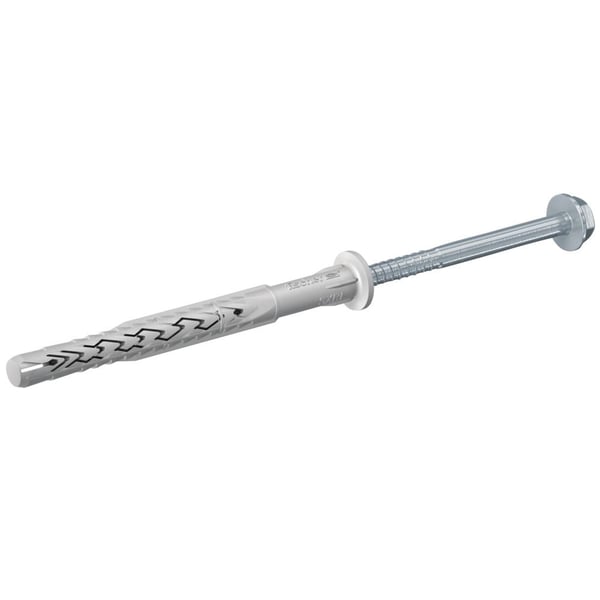 Fischer 522720, Skrue- og veggpluggsett, Betong, Metall, Plast, Grå, 100 mm, 1 cm