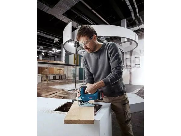 Bosch GST 185-LI, Kaarikahva, musta, Sininen, 45°, -45 - 45°, Alumiini, Terästä, Puu, Harjaton - SOLO