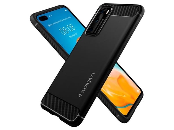Spigen Rugged Armor, Suojus, Huawei, P40, 15,5 cm (6.1"), Musta