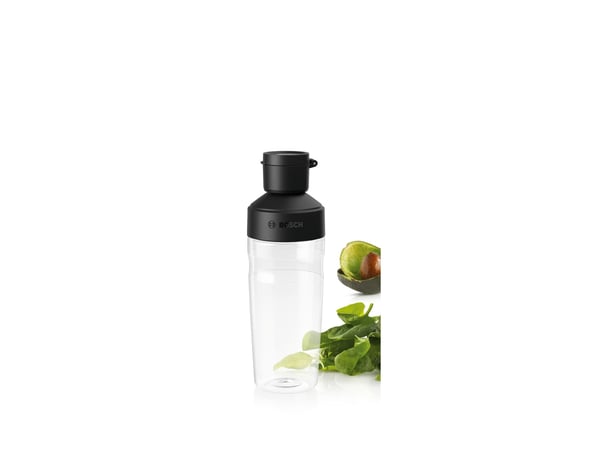 Bosch MMZV0BT1, Päivittäinen käyttö, 500 ml, Tritan, Musta, Läpinäkyvä, 198 g, 240 mm