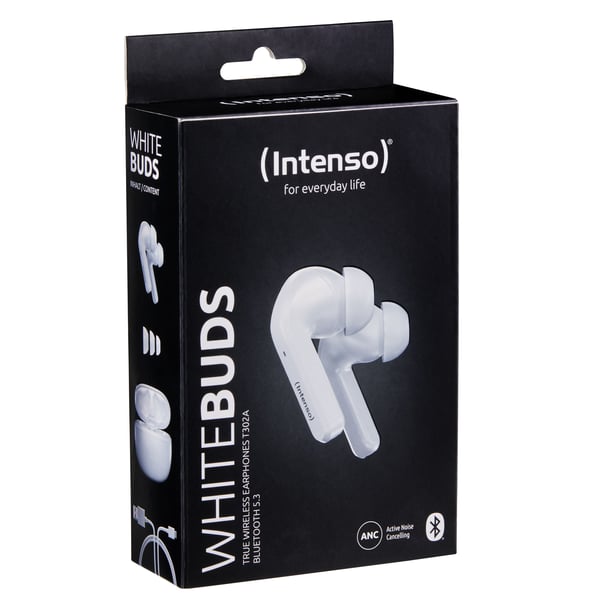 Intenso Buds T302A täysin langattomat ANC-nappikuulokkeet, valkoinen