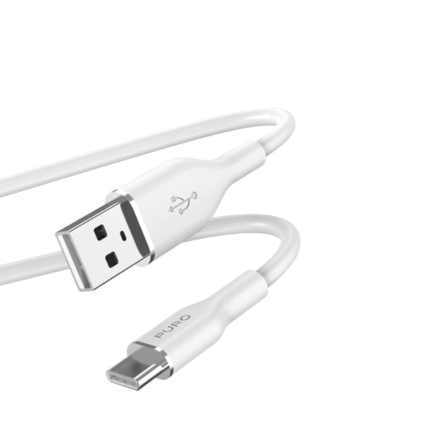 PURO PUUSBCICONWHI, 1,5 m, USB A, USB C, USB 3.2 Gen 1 (3.1 Gen 1), Hvid