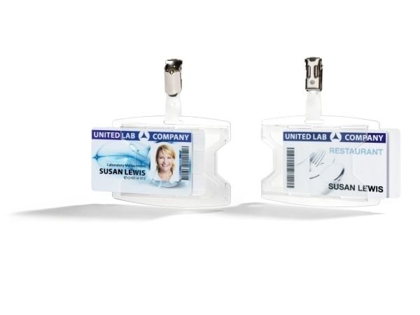 Durable 896219, Nimikortin kotelo, Maisema/Muotokuva, Polypropeeni (PP), Läpinäkyvä, 8,5 cm, 5,4 cm