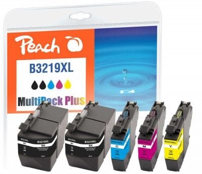 Peach 320288, Hög (XL) avkastning, Svart, Cyan, Magenta, Gul, 62 ml, 15 ml, 5 styck, Kombinationspack