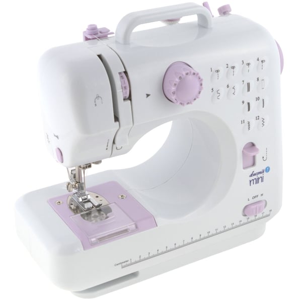Lucznik Mini, Rosa, Hvit, Semi-automatisk symaskin, Sying, 4 Steg, Rotasjon, lysbildeviser, Elektrisk