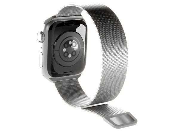 Puro Milanese - Slinga för smart klocka - 130 - 200 mm - silver - för Apple Watch Hermès Series 12, Hermès Series 9, SE 3, Series 10, Series 11, Se...