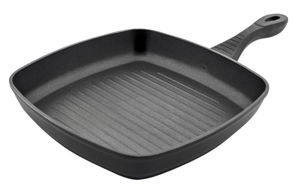 JATA G28, firkant, Grillpanne, Sort, Aluminium, 4 mm, Keramisk, Gass, Halogen, Induksjon, Forseglet Plate