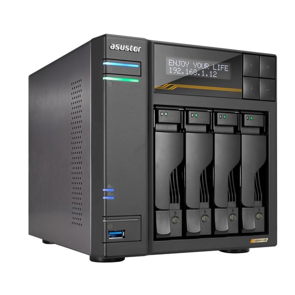 Asustor LOCKERSTOR 4 Gen3, NAS, Skrivbord, AMD Ryzen, V3C14, 16 GB, DDR5